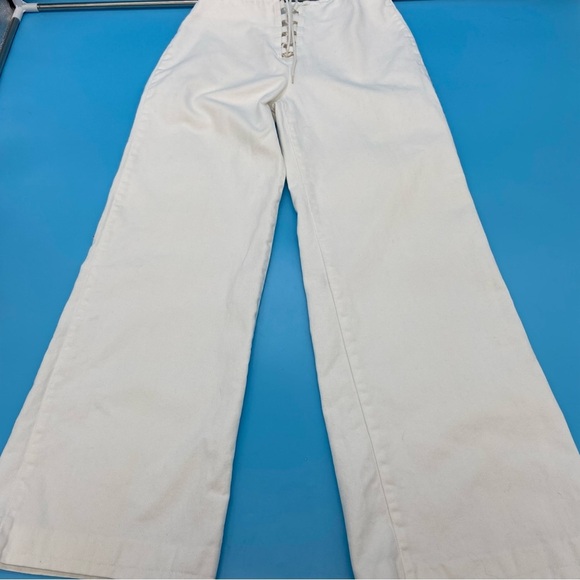 GAP Pants - Vintage Women’s Sailor Lace Up Wide Leg Pants White Size 7